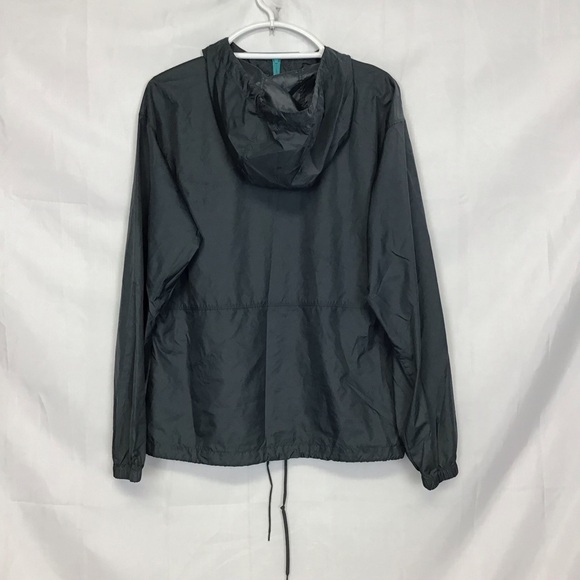 Columbia Lightweight Hooded Rain Jacket Windbreaker Black L - Picture 6 of 8